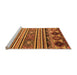 Sideview of Machine Washable Oriental Orange Modern Area Rugs, wshabs4218org