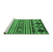 Sideview of Machine Washable Oriental Emerald Green Modern Area Rugs, wshabs4218emgrn