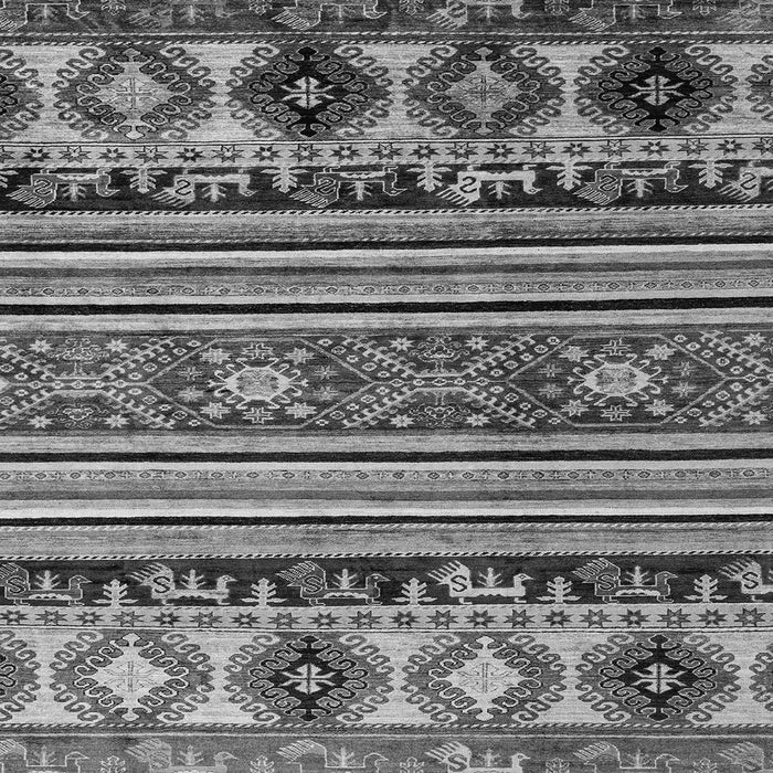 Square Machine Washable Oriental Gray Modern Rug, wshabs4218gry