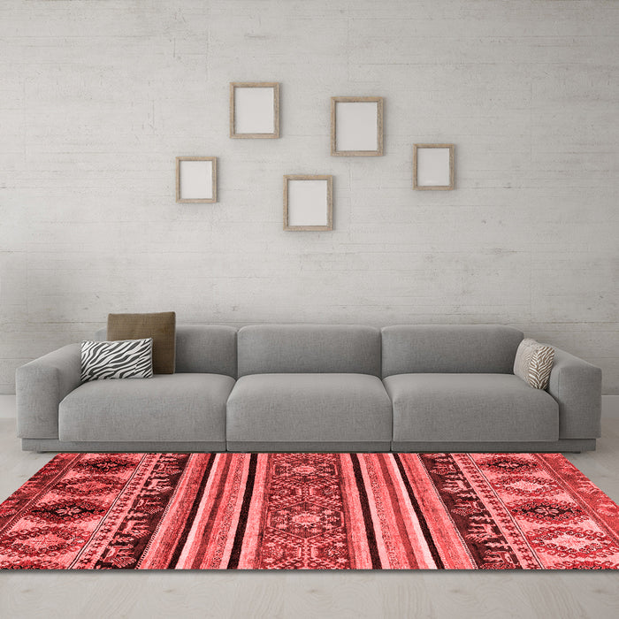 Modern Red Washable Rugs