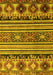 Oriental Yellow Modern Rug, abs4218yw