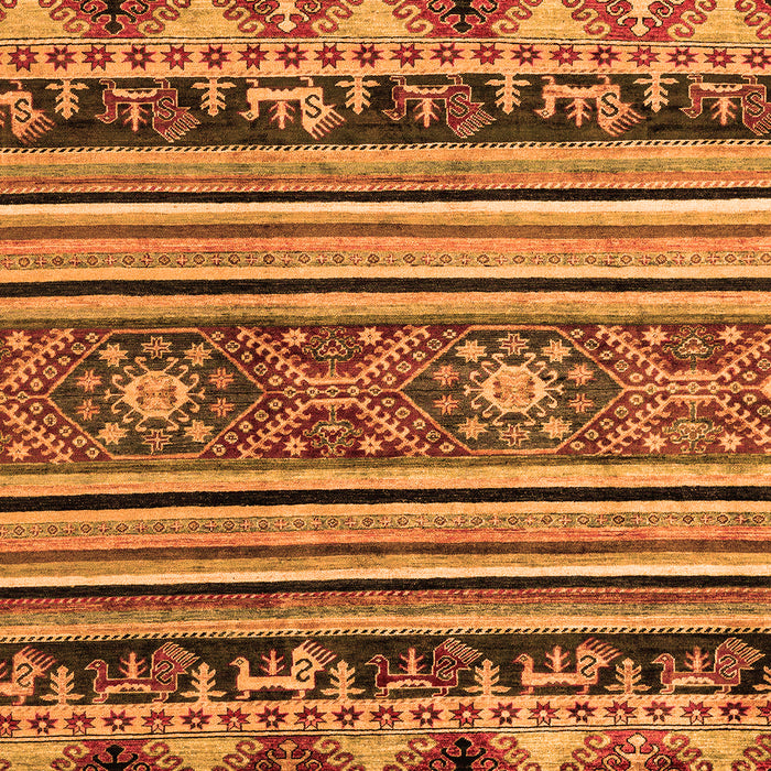 Machine Washable Oriental Orange Modern Area Rugs, wshabs4218org