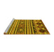 Sideview of Machine Washable Oriental Yellow Modern Rug, wshabs4218yw