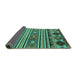 Sideview of Oriental Turquoise Modern Rug, abs4218turq