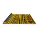 Sideview of Oriental Yellow Modern Rug, abs4218yw