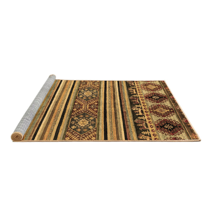 Sideview of Machine Washable Oriental Brown Modern Rug, wshabs4218brn