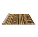 Sideview of Machine Washable Oriental Brown Modern Rug, wshabs4218brn