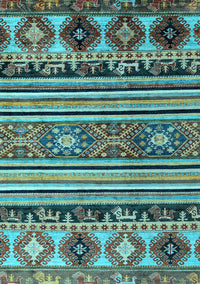 Oriental Light Blue Modern Rug, abs4218lblu