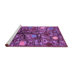 Sideview of Machine Washable Abstract Purple Modern Area Rugs, wshabs4219pur