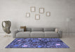 Machine Washable Abstract Blue Modern Rug in a Living Room, wshabs4219blu