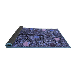 Sideview of Abstract Blue Modern Rug, abs4219blu