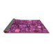 Sideview of Abstract Pink Modern Rug, abs4219pnk