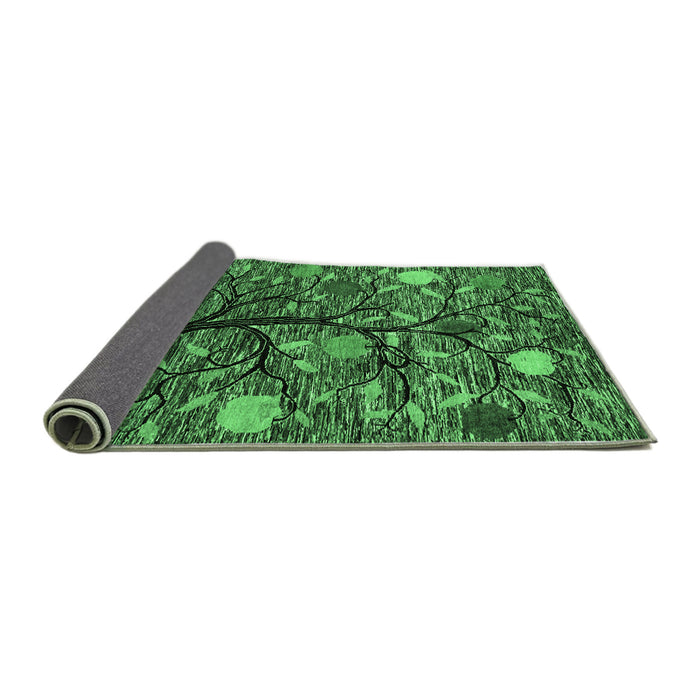 Sideview of Abstract Emerald Green Modern Rug, abs4219emgrn