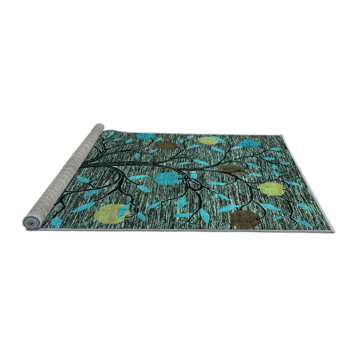 Sideview of Machine Washable Abstract Light Blue Modern Rug, wshabs4219lblu