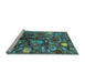 Sideview of Machine Washable Abstract Light Blue Modern Rug, wshabs4219lblu