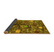 Sideview of Abstract Yellow Modern Rug, abs4219yw