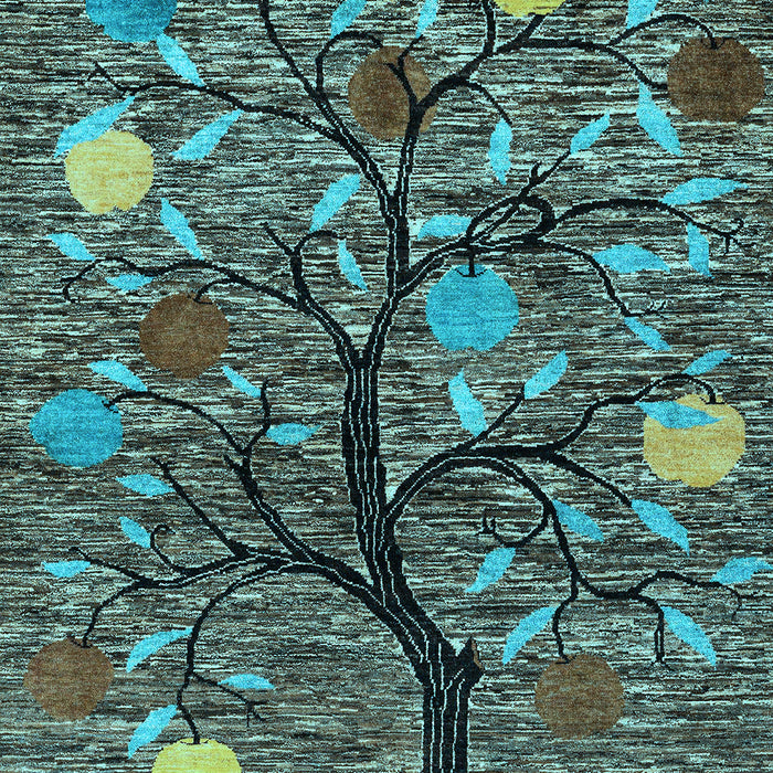 Machine Washable Abstract Light Blue Modern Rug, wshabs4219lblu