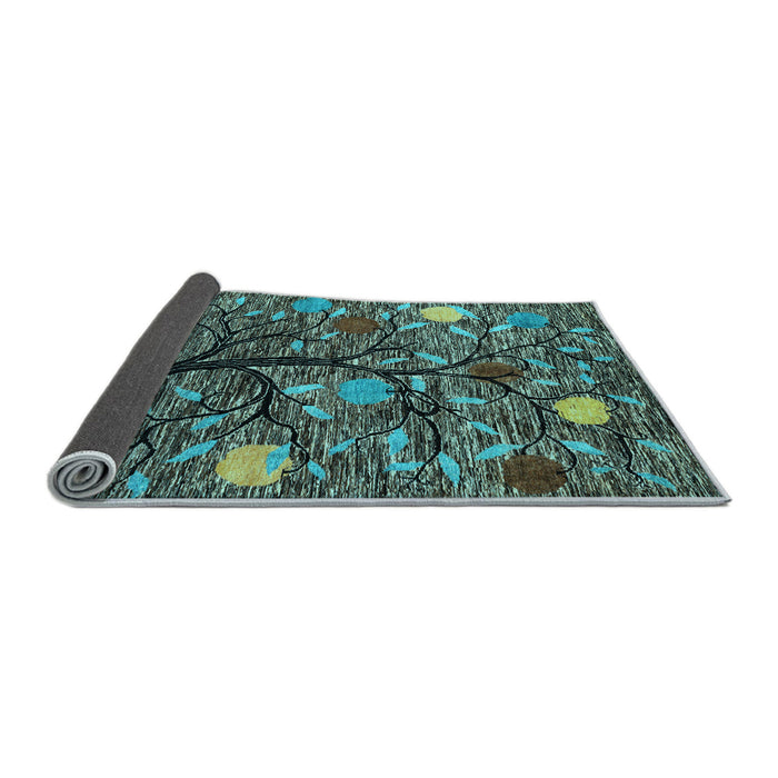 Sideview of Abstract Light Blue Modern Rug, abs4219lblu