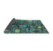 Sideview of Abstract Light Blue Modern Rug, abs4219lblu