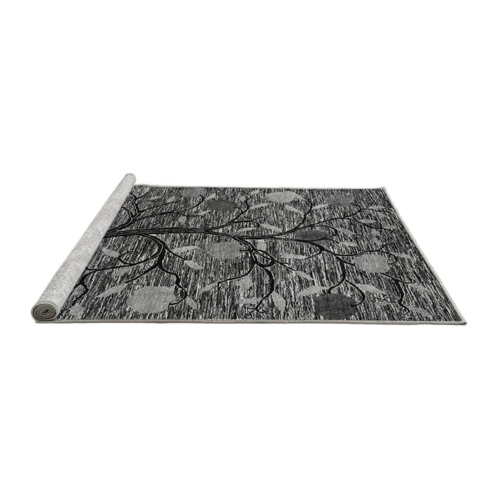 Sideview of Machine Washable Abstract Gray Modern Rug, wshabs4219gry