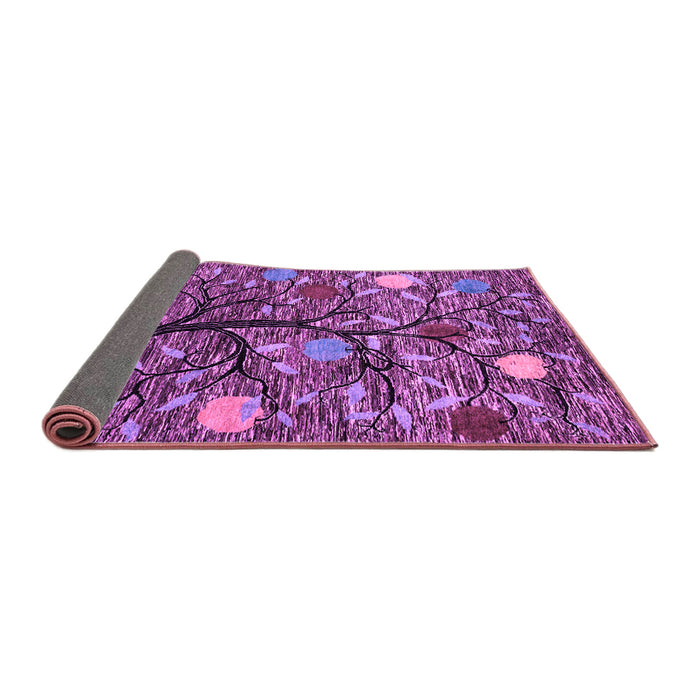 Sideview of Abstract Purple Modern Rug, abs4219pur