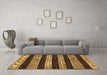 Machine Washable Abstract Brown Modern Rug in a Living Room,, wshabs421brn