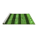 Sideview of Machine Washable Abstract Green Modern Area Rugs, wshabs421grn