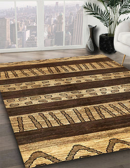 Abstract Red Modern Rug in Family Room, abs421