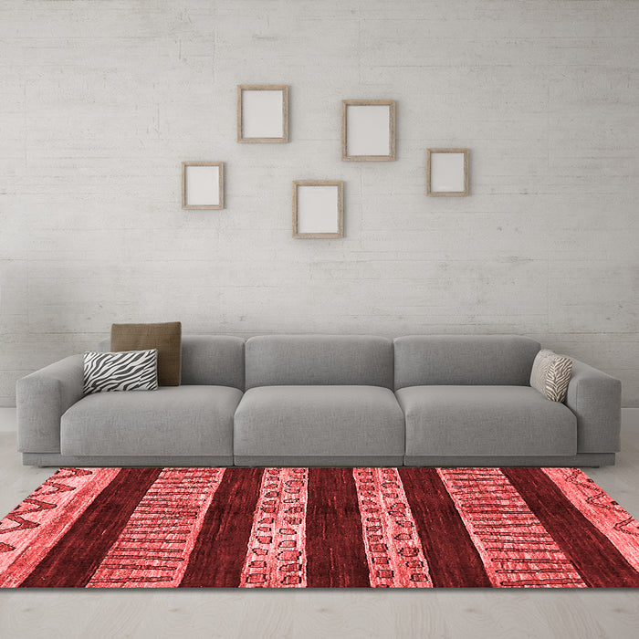 Modern Red Washable Rugs