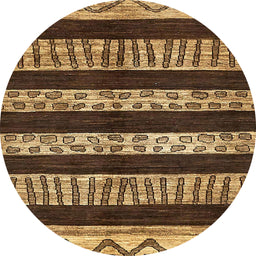 Round Abstract Red Modern Rug, abs421