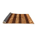 Sideview of Abstract Orange Modern Rug, abs421org