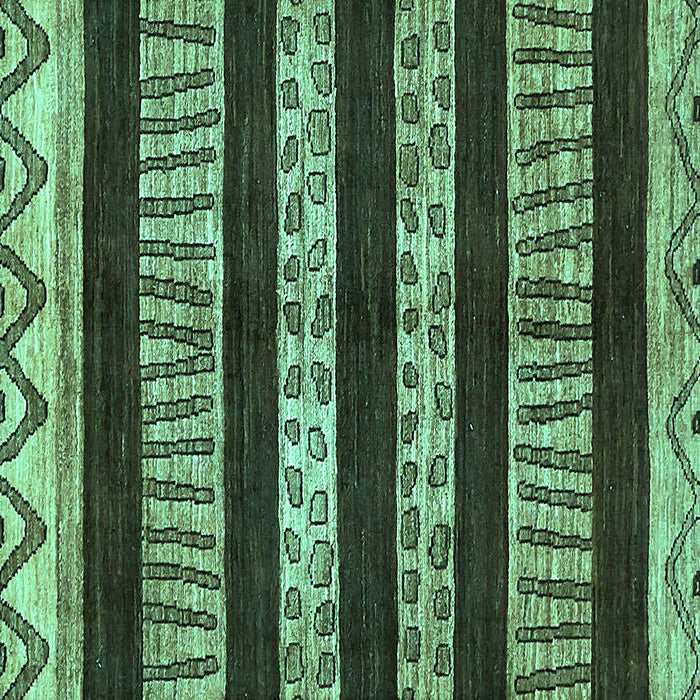 Square Machine Washable Abstract Turquoise Modern Area Rugs, wshabs421turq