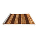 Sideview of Machine Washable Abstract Orange Modern Area Rugs, wshabs421org