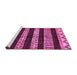 Sideview of Machine Washable Abstract Pink Modern Rug, wshabs421pnk