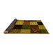 Sideview of Abstract Yellow Modern Rug, abs4220yw