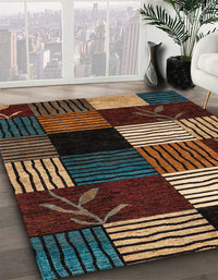 Abstract Red Modern Rug, abs4220