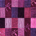 Square Machine Washable Abstract Pink Modern Rug, wshabs4220pnk