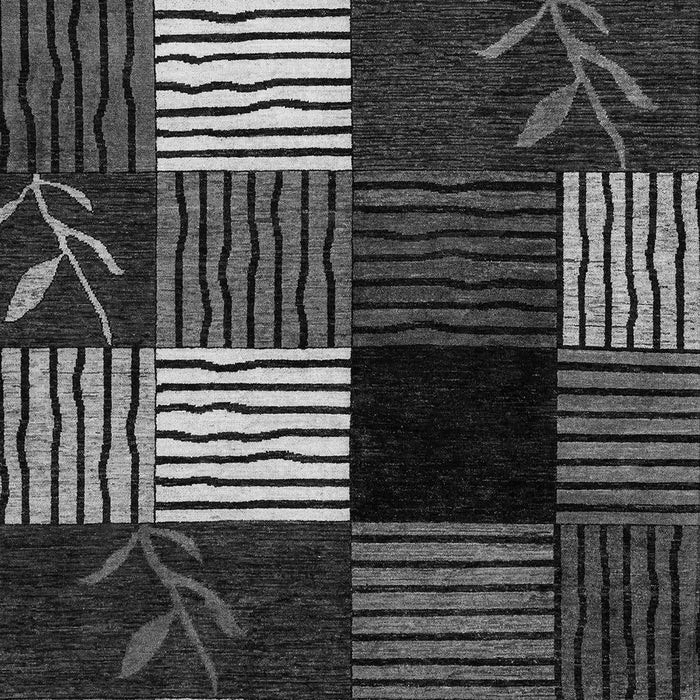 Machine Washable Abstract Gray Modern Rug, wshabs4220gry