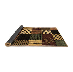 Sideview of Abstract Brown Modern Rug, abs4220brn