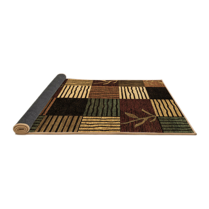 Sideview of Abstract Brown Modern Rug, abs4220brn