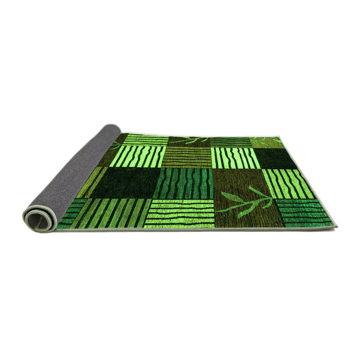 Sideview of Abstract Green Modern Rug, abs4220grn