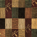 Square Abstract Brown Modern Rug, abs4220brn