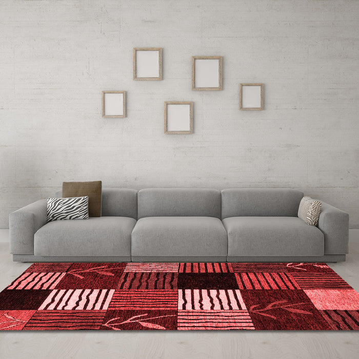 Modern Red Washable Rugs
