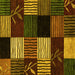 Square Abstract Yellow Modern Rug, abs4220yw