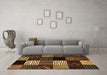 Machine Washable Abstract Brown Modern Rug in a Living Room,, wshabs4220brn