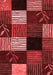 Abstract Red Modern Area Rugs