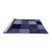 Sideview of Machine Washable Abstract Blue Modern Rug, wshabs4220blu