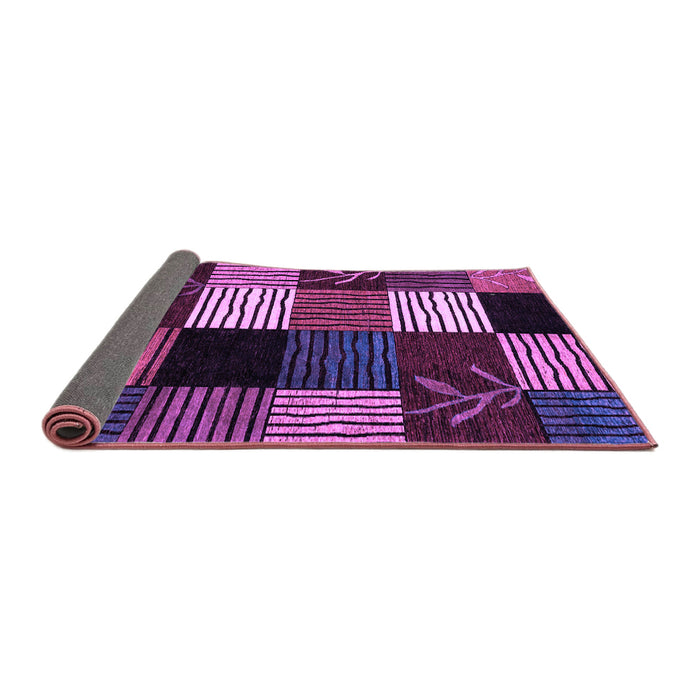 Sideview of Abstract Purple Modern Rug, abs4220pur