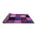 Sideview of Abstract Purple Modern Rug, abs4220pur