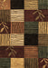 Machine Washable Abstract Brown Modern Rug, wshabs4220brn